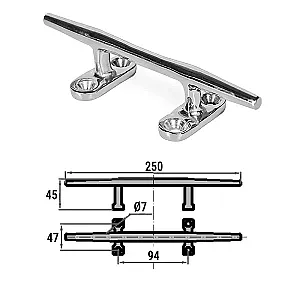 Утка швартовая усиленная 254мм 0623-0110