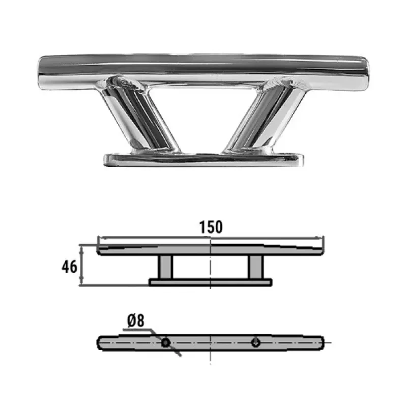 CIM Утка швартовая сталь 150мм