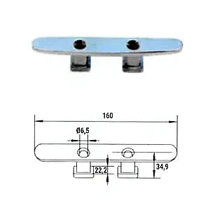 Утка швартовая 6-5/16" прод.креп 0602-0107