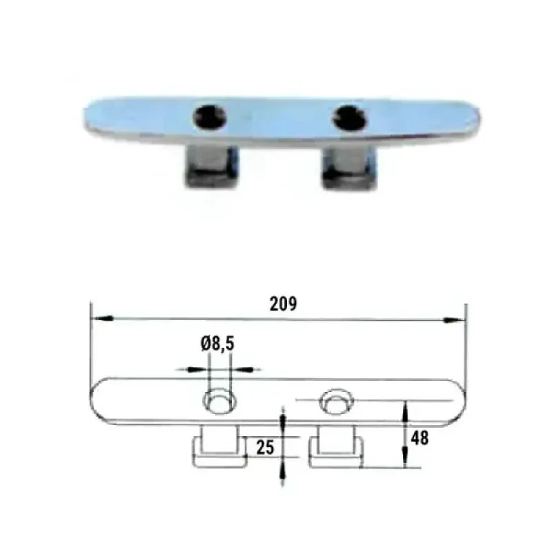 Утка швартовая 8-5/16" прод.креп