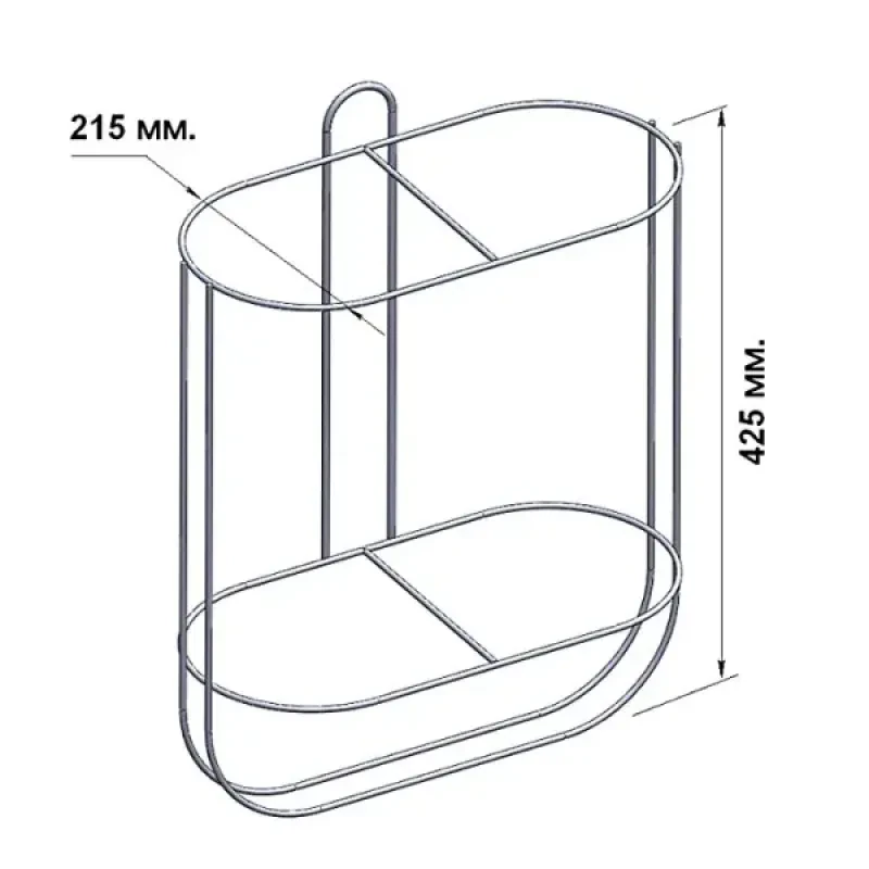 Техномарин Корзина для 2-х кранцев прямая 215 мм.