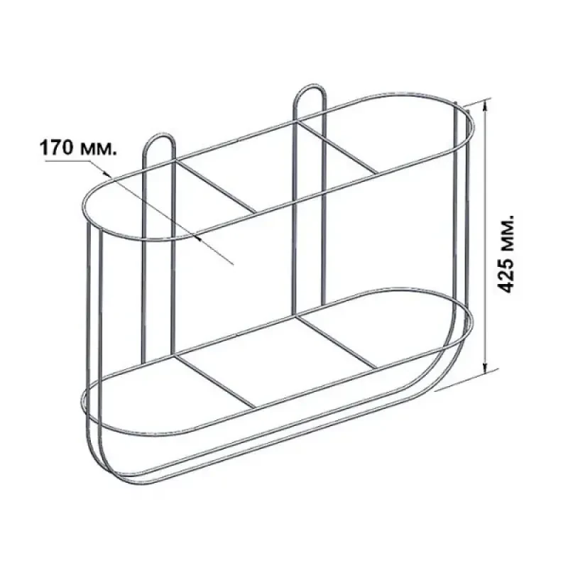 Корзина для 3-х кранцев прямая 170 мм.