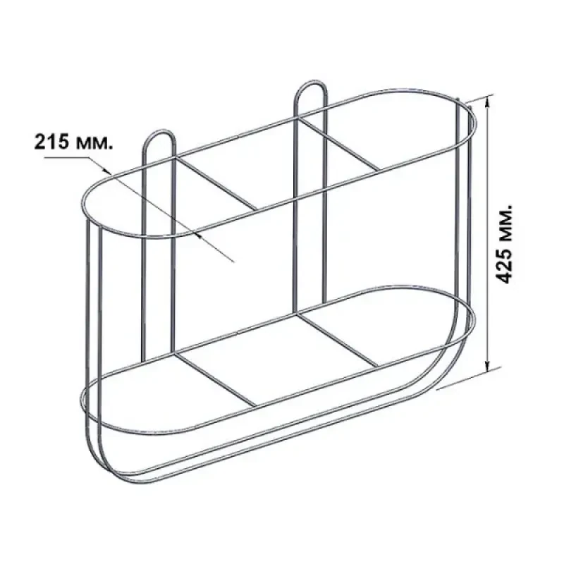 Корзина для 3-х кранцев прямая 215 мм.