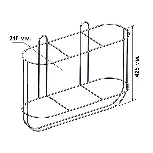 Корзина для 3-х кранцев прямая 215 мм. O020333T