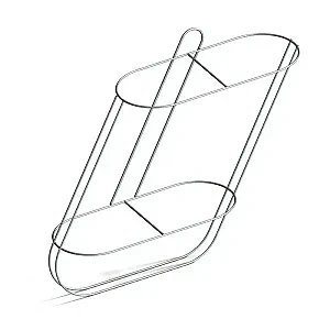 Корзина для 2-х кранцев наклонная левая 195мм. 020352T