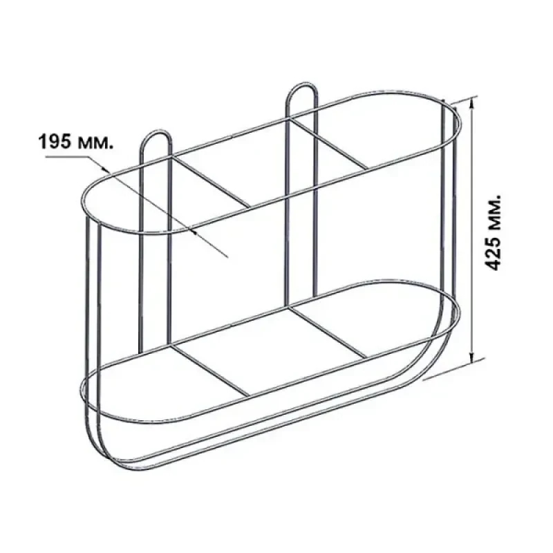 Корзина для 3-х кранцев прямая 195 мм.