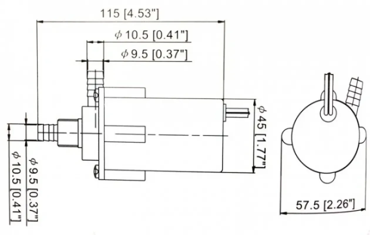 TMC Насос водяной с монтажным хомутом 100GPH, 12В