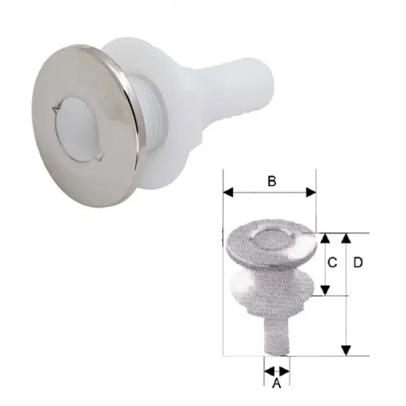 CIM Стакан дренажный 1.5" с клапаном, пластик