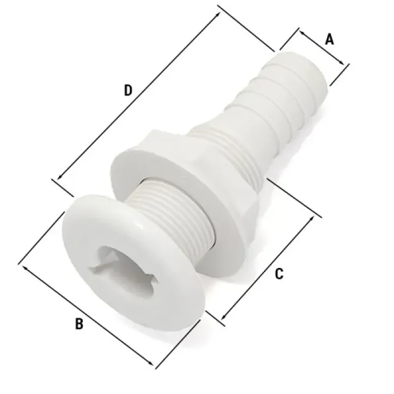 EASTERNER Стакан дренажный 16мм с гайкой, пластик