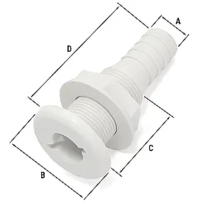 Стакан дренажный 38мм с гайкой, пластмасса C11866