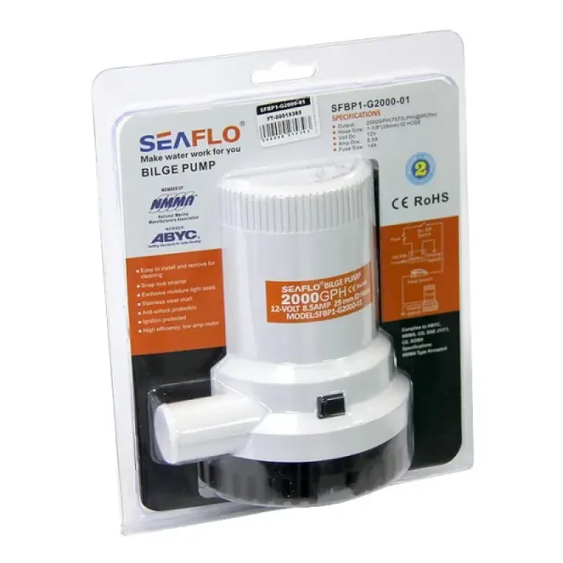 SEAFLO Насос осушительный 2000GPH 01 Series 12В
