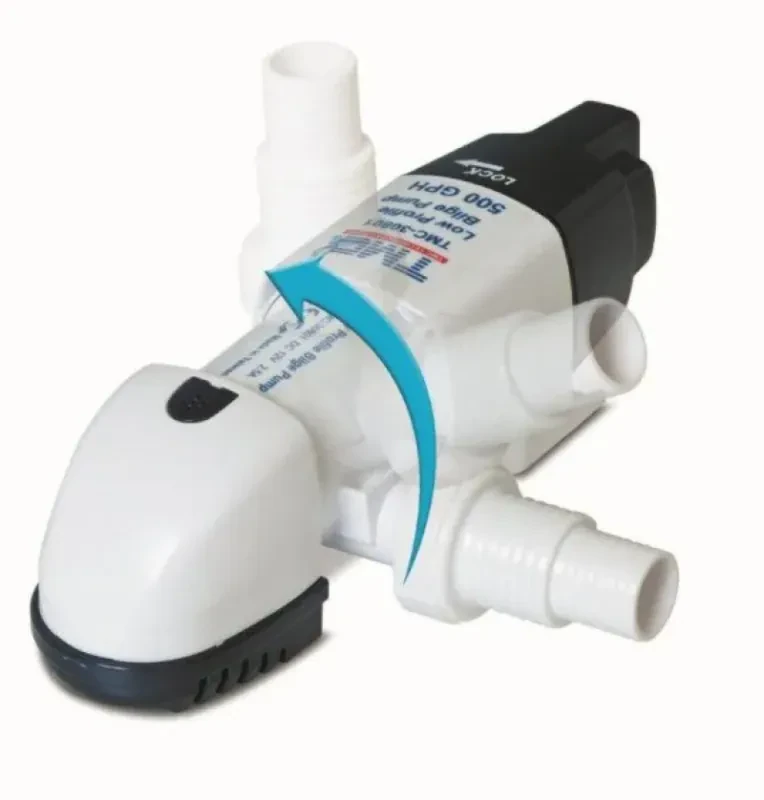 TMC Насос осушительный автоматический 500GPH, 12В, низкопрофильный