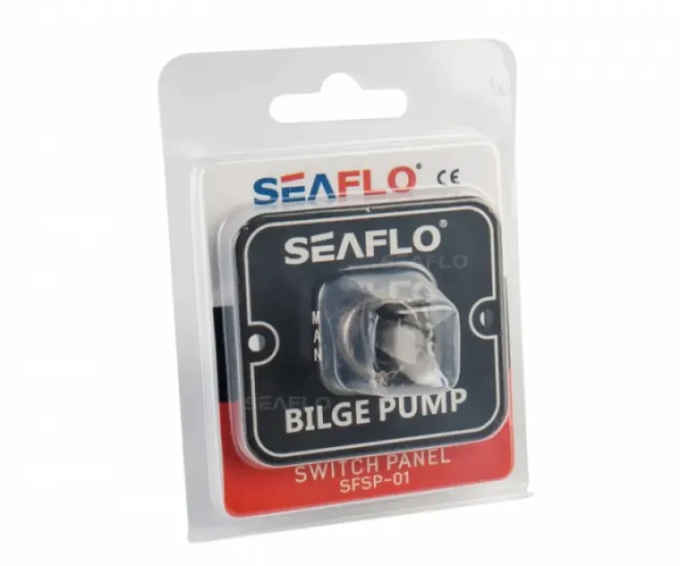 SEAFLO Панель управления для осушительного насоса (ручной запуск-выкл-авто) 12/24В, алюминий