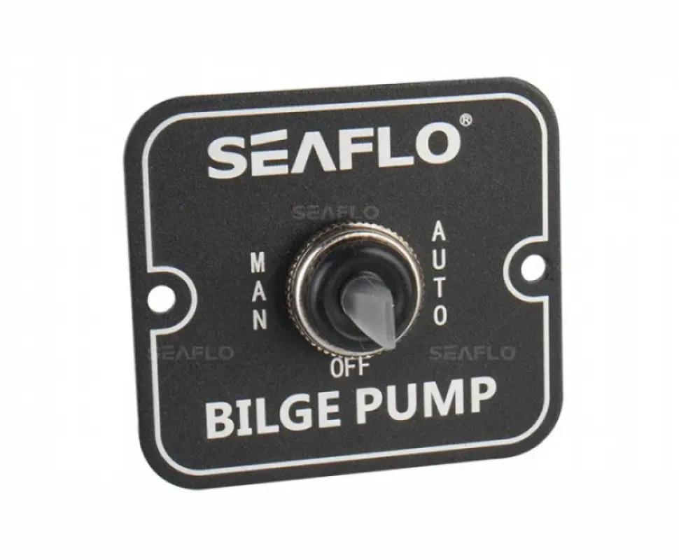 SEAFLO Панель управления для осушительного насоса (ручной запуск-выкл-авто) 12/24В, алюминий