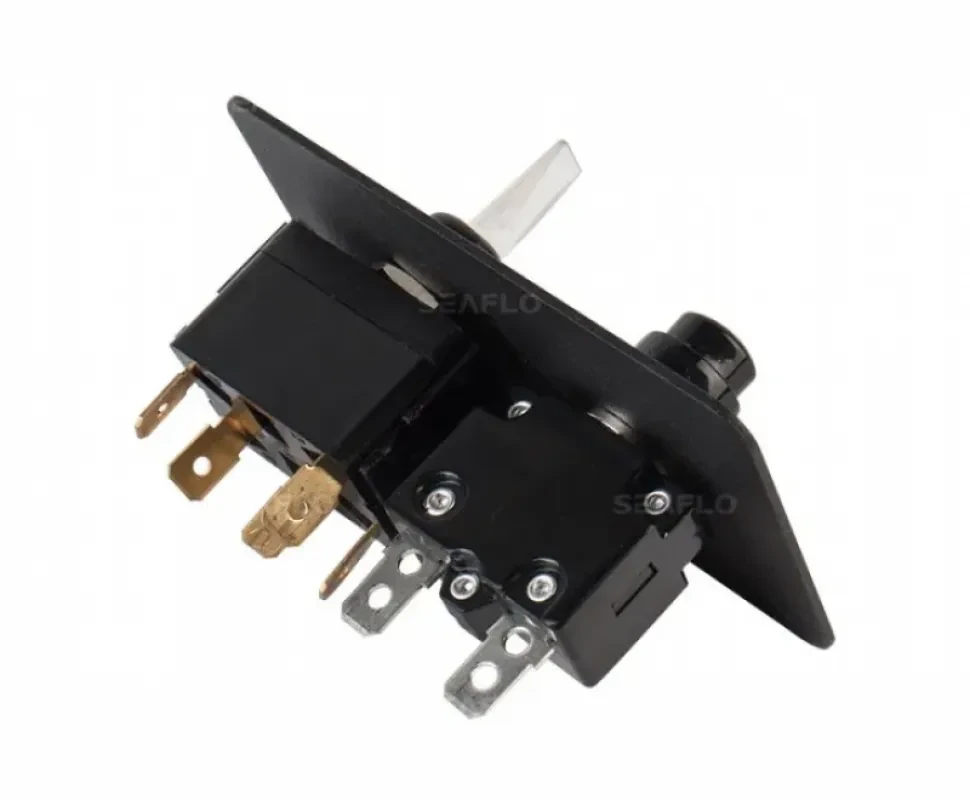 SEAFLO Панель управления с предохранителем для осушительного насоса (ручной-выкл-авто) 12/24В, алюминий