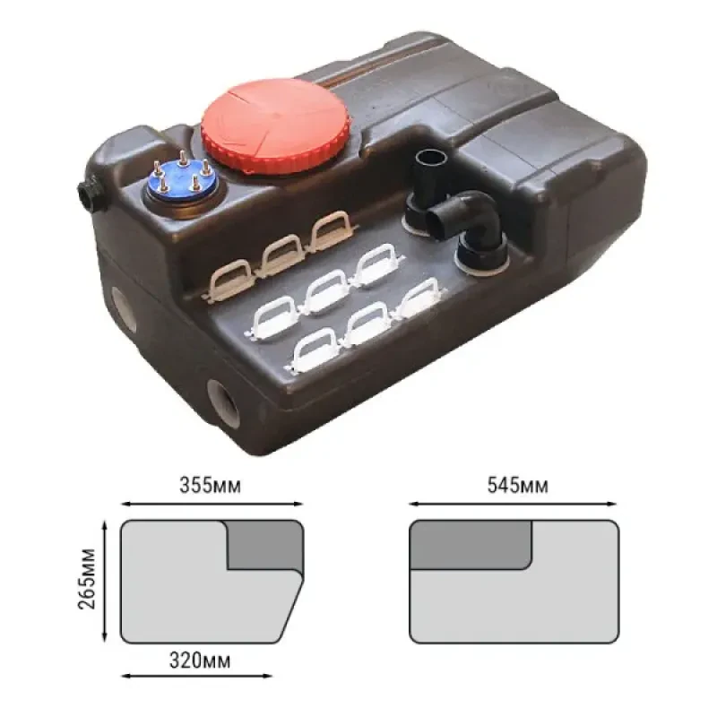 NUOVA RADE Бак для "черных вод" горизонтальный 40 литров