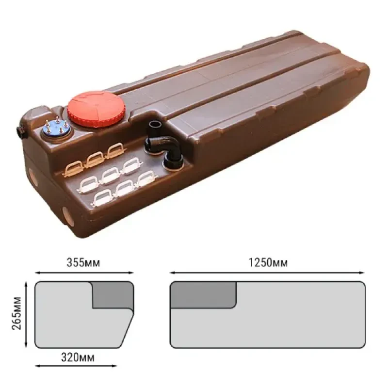 NUOVA RADE Бак для "черных вод" горизонтальный 100 литров