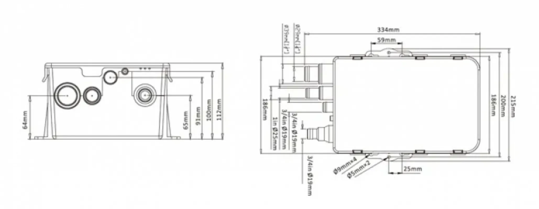 SEAFLO Насос осушительный с емкостью для серых вод 07 Series, 600GPH