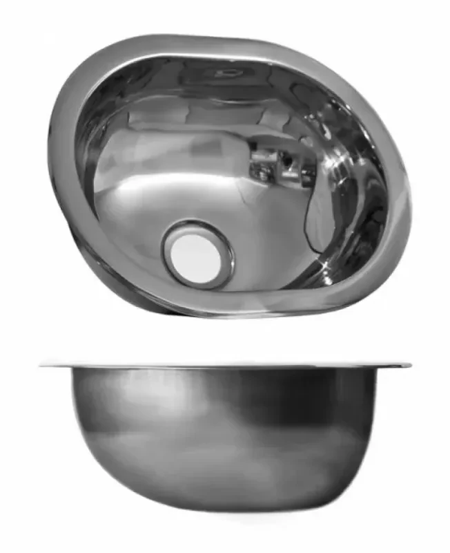 TMC Раковина овальная из нержавеющей стали 305x235x120мм