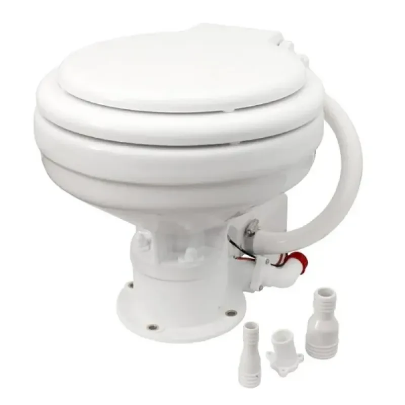 TMC Унитаз судовой керамический 360х445, в комплекте с электр.помпой 12В