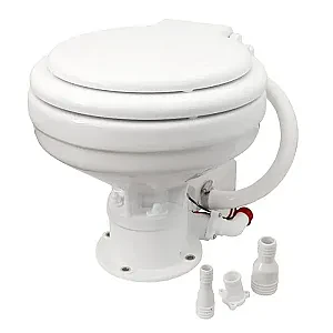 Унитаз судовой керамический 360х445, в комплекте с электр.помпой 12В 99902