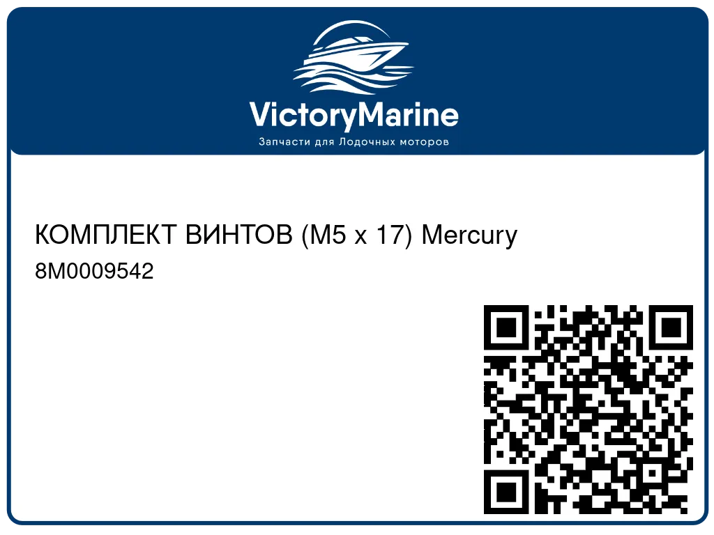КОМПЛЕКТ ВИНТОВ (M5 x 17) Mercury 8M0009542