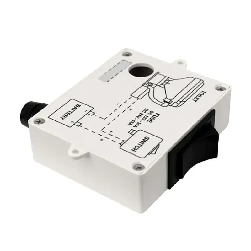 TMC Унитаз судовой керамический 360х445, в комплекте с электр.помпой 12В