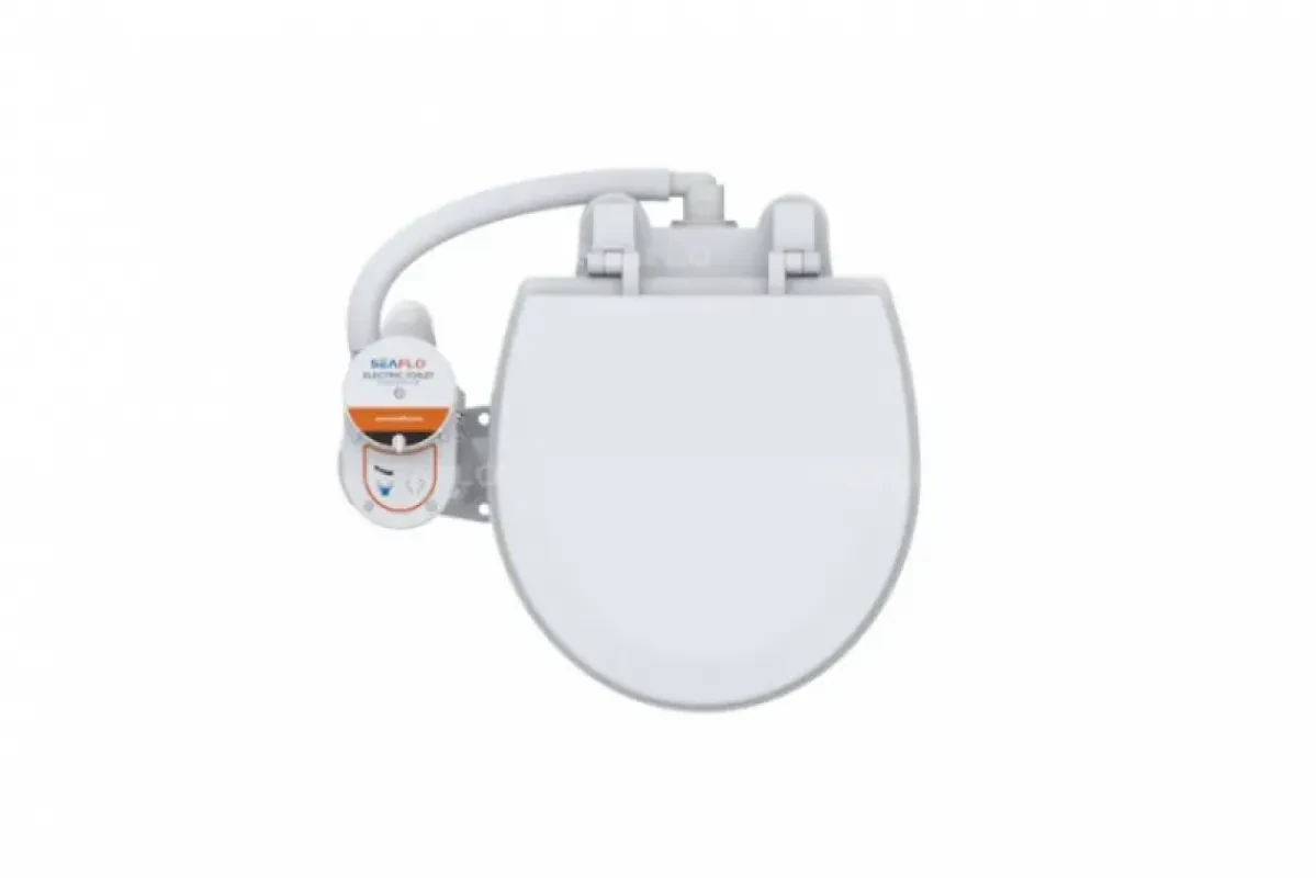 SEAFLO Унитаз судовой керамический с вертикальным насосом 24В (размер компакт)