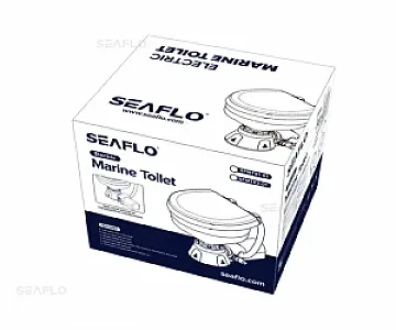 Унитаз судовой керамический 12В (компакт) сиденье из дерева с эмалевым покрытием SFMTE1-01