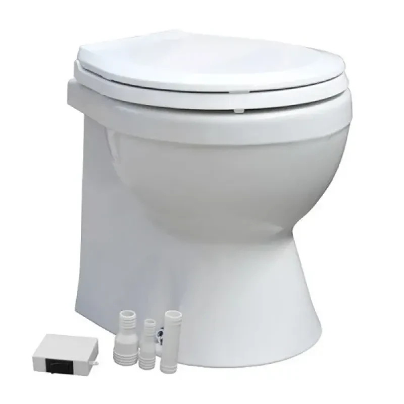 TMC Унитаз судовой керамический 460х480, в комплекте с электр.помпой 12В