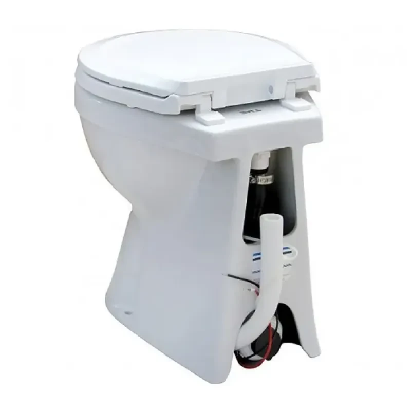 TMC Унитаз судовой керамический 460х480, в комплекте с электр.помпой 12В