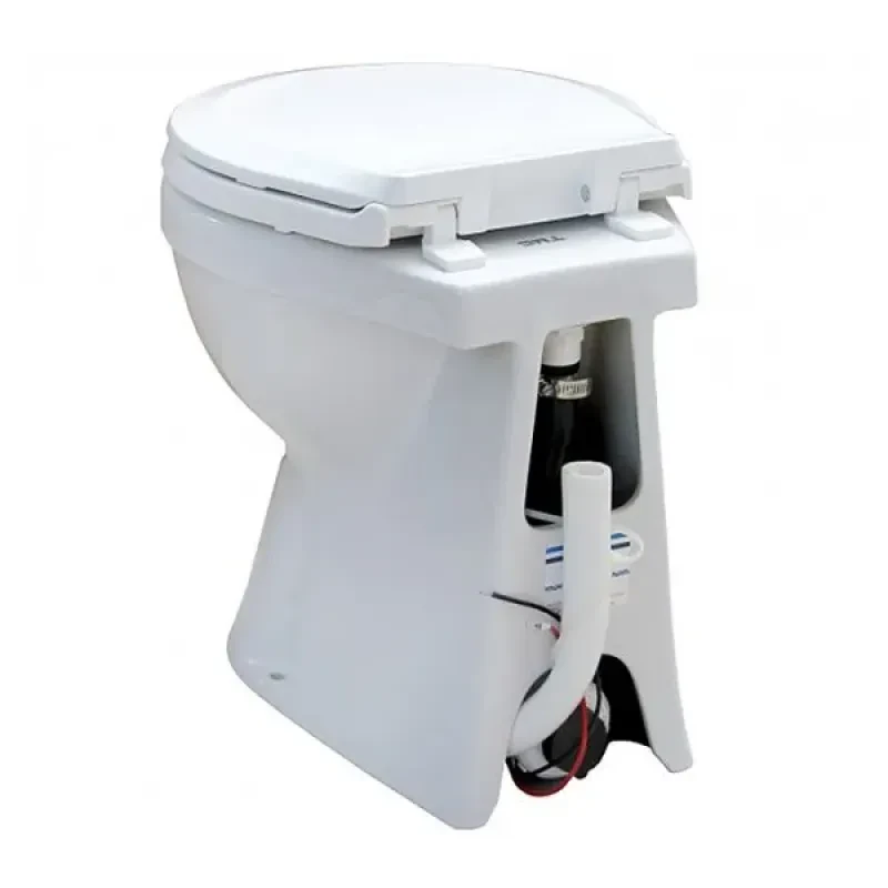 TMC Унитаз судовой керамический 460х480, в комплекте с электр.помпой 24В