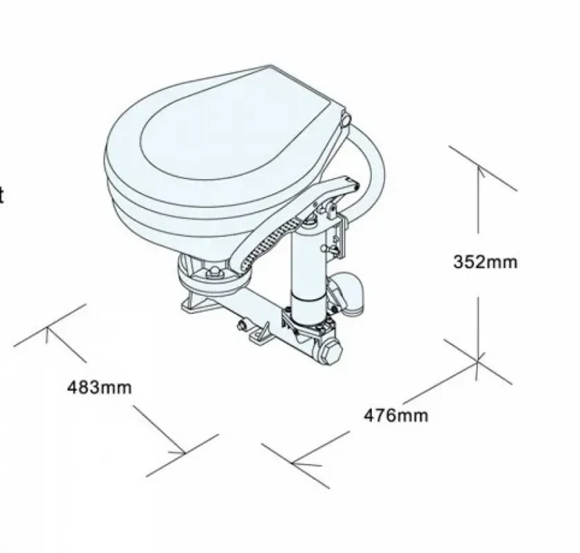 TMC Унитаз судовой керамический, прокачной (нов)