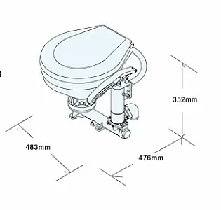 Унитаз судовой керамический, прокачной (нов) 29943