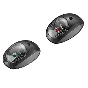Огни бортовые светодиодные 95х60 мм, черный пластик C91106PB-B