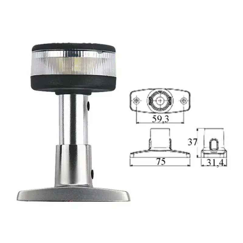 EASTERNER Огонь круговой светодиодный на стойке 102 мм