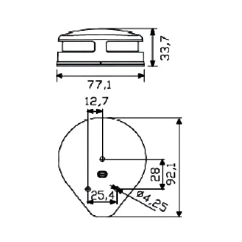 EASTERNER Огонь комбинированный светодиодный 34х77х92 мм, хром. корпус