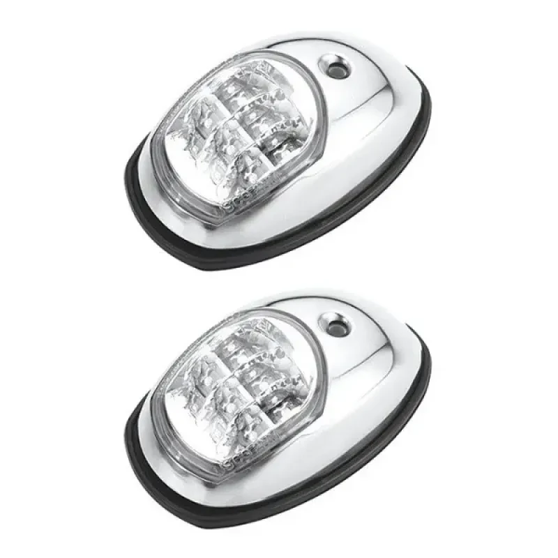 EASTERNER Огни бортовые светодиодные 95х60 мм, нерж. сталь, черная прокладка