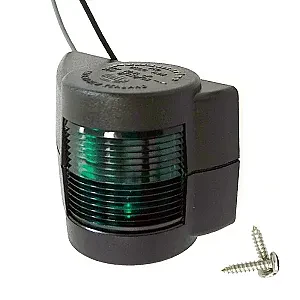 Огонь бортовой зеленый 55х86х46 мм черный корпус 2LT 995 005-011