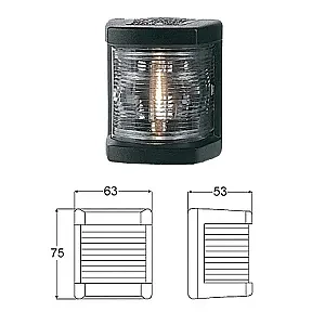 Огонь топовый 75х63х53 мм черный корпус 2LT 003 562-001