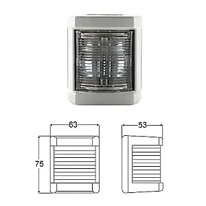 Огонь кормовой 75х63х53 мм белый корпус 2LT 003 562-111