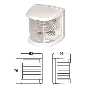 Огонь топовый 75х63х53 мм белый корпус 2LT 003 562-101