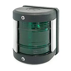 Огонь бортовой зеленый, черный корпус высота 75 мм 050200