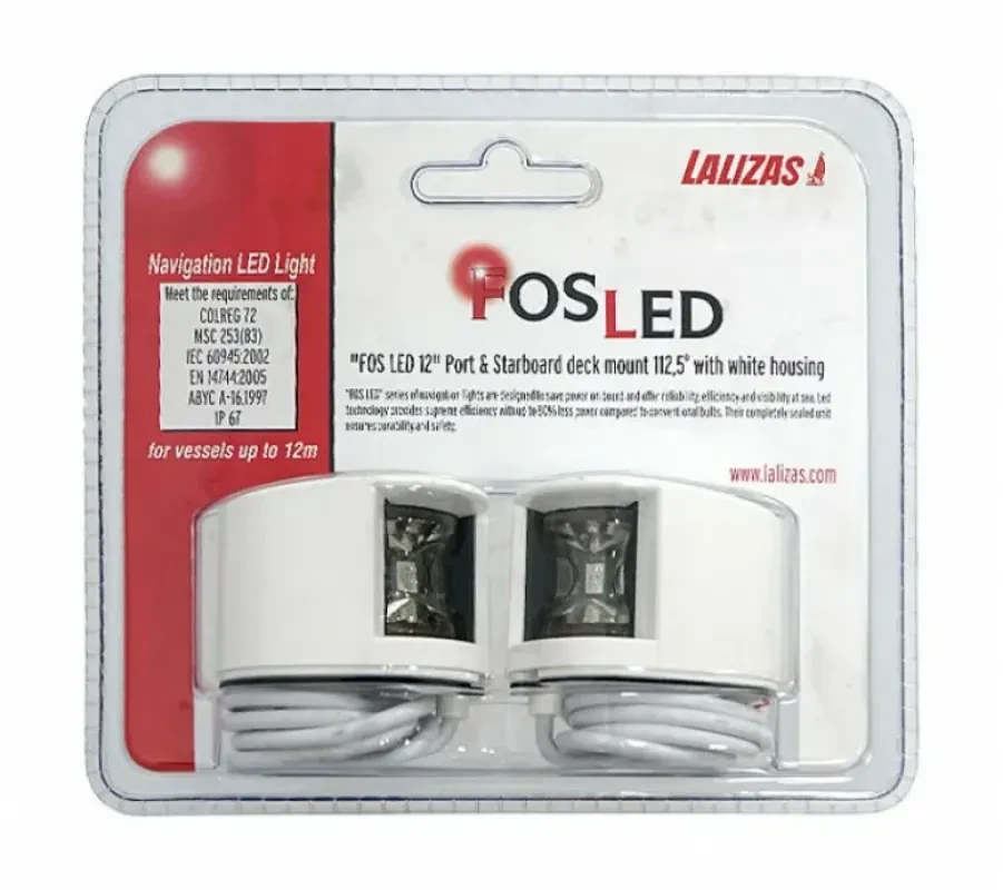 LALIZAS Огни ходовые светодиодные, белый корпус, комплект