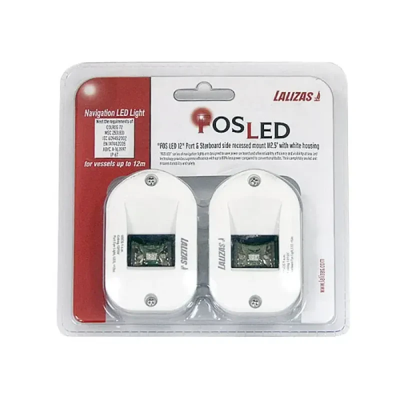 LALIZAS Огни бортовые врезные 92х32 мм, белый корпус