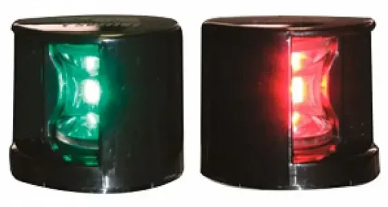 Огни бортовые светодиодные 38х55 мм, черный корпус 71317