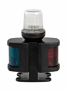 Огонь ходовой комбинированный трехцветный, черный корпус 30429