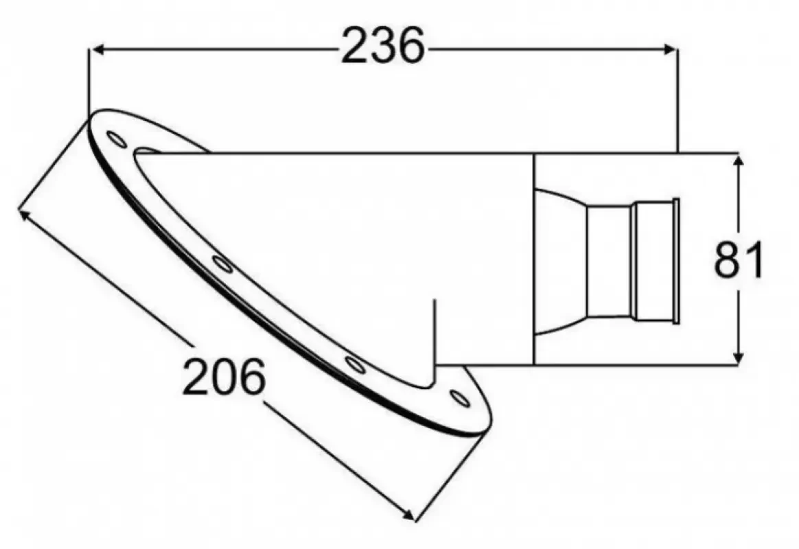 Hella marine Прожектор носовой галогеновый 12V/55W белый пластмасс.