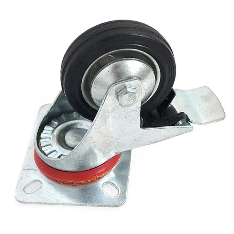 KINGSENDER Колесо 80 мм на поворотном кронштейне с тормозом