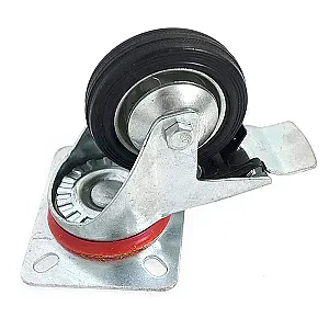 Колесо 80 мм на поворотном кронштейне с тормозом N182080DB